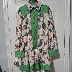 Floral Green Women's Dress